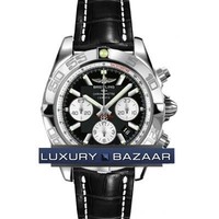 Breitling Chronomat B01 2 (SS / Black / Croc Leather )