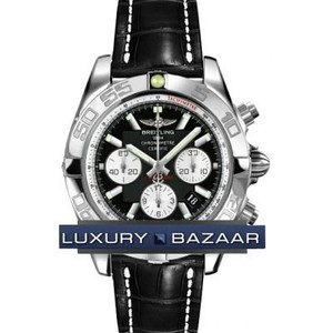 Breitling Chronomat B01 2 (SS / Black / Croc Leather )