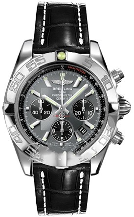 Breitling Chronomat B01 (SS / Grey / Croc Leather )