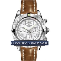 Breitling Chronomat B01 (SS / Silver / Croc Leather )