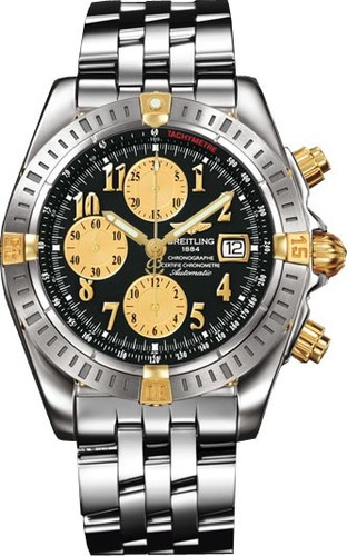Breitling Chronomat Evolution b1335611 / b723-ss (SS- YG / Black / SS)