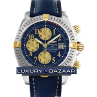 Breitling Chronomat Evolution (SS- YG / Blue / Leather )