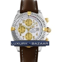 Breitling Chronomat Evolution (SS- YG / Silver / Leather )