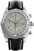 Breitling Chronomat Evolution (SS / Silver / Croc Leather )