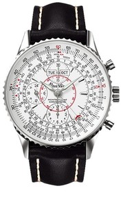 Breitling Montbrillant Datora (SS / Silver / Leather)