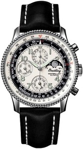 Breitling Montbrillant Olympus (SS / Silver / Leather )