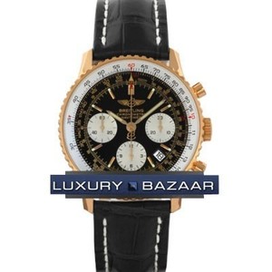 Breitling Navitimer (RG / Black / Leather)