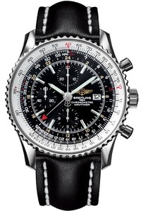Breitling Navitimer World (SS / Black / Leather)