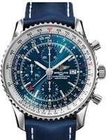 Breitling Navitimer World (SS / Blue / Leather)