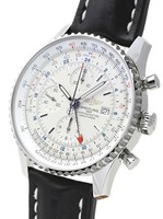 Breitling Navitimer World (SS / Silver / Leather)