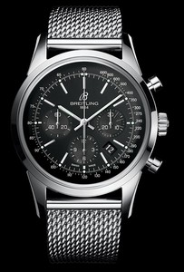 Breitling Transocean Chronograph Limited (SS / Black / SS Bracelet )