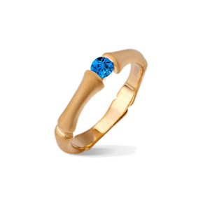 Кольцо Carrera y Carrera Bambu Solitaire (Blue Sapphire) DA11816 010404