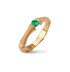 Кольцо Carrera y Carrera Bambu Solitaire (Emerald) DA11816 010202