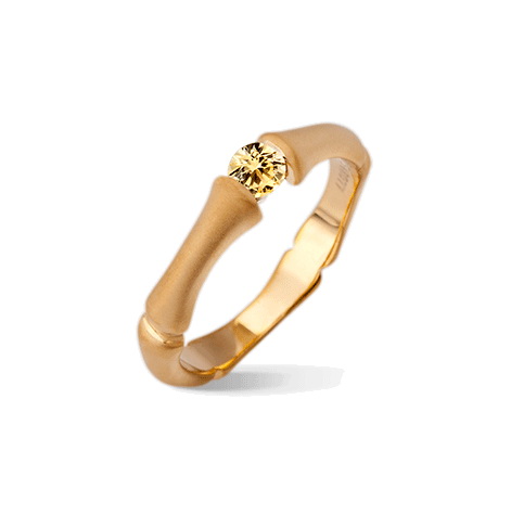 Кольцо Carrera y Carrera Bambu Solitaire (Yellow Sapphire) DA11816 010406