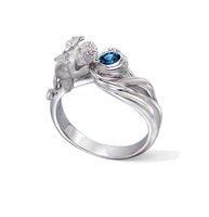 Кольцо Carrera y Carrera Devil Solitaire (Blue Sapphire) DA11209 020404