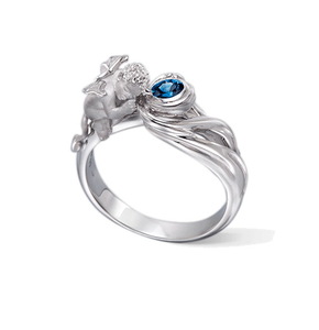 Кольцо Carrera y Carrera Devil Solitaire (Blue Sapphire) DA11209 020404