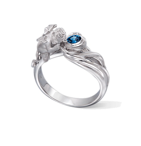 Кольцо Carrera y Carrera Devil Solitaire (Blue Sapphire) DA11209 020404