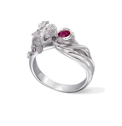 Кольцо Carrera y Carrera Devil Solitaire (Ruby) DA11209 020303