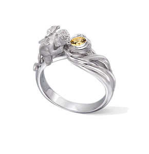 Кольцо Carrera y Carrera Devil Solitaire (Yellow Sapphire) DA11209 020406