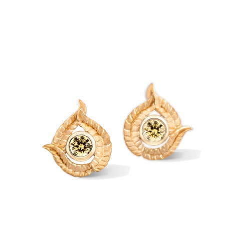 Серьги Carrera y Carrera Garzas Mini Earrings (Yellow Sapphire) DA13565 010406