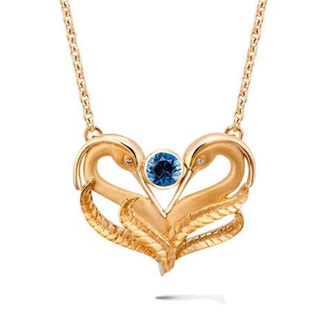 Колье Carrera y Carrera Garzas MINI Necklace (Blue Sapphire) DA13566 010404