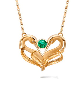Колье Carrera y Carrera Garzas MINI Necklace (Emerald) DA13566 010202