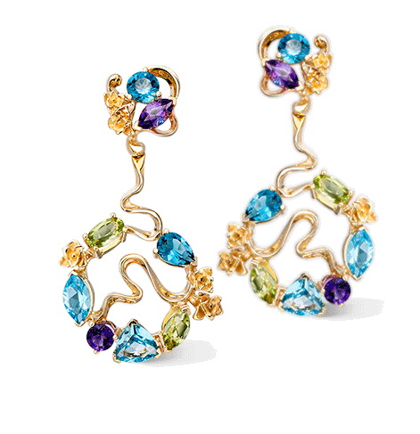 Серьги Carrera y Carrera Gecko Long Earrings DA14102 019925