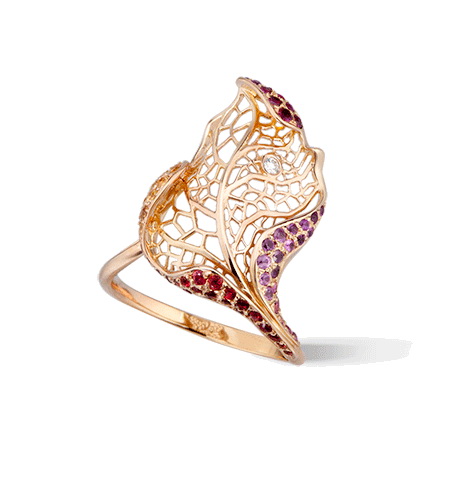 Кольцо Carrera y Carrera Hoja Pave Mini Ring DA14450 139925