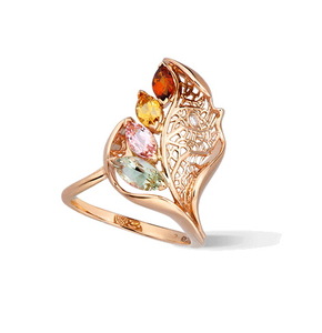 Кольцо Carrera y Carrera Hoja Pave Mini Ring DA14452 139925