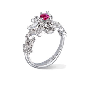 Кольцо Carrera y Carrera Jazmin Solitaire (Ruby) DA12762 020303
