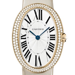 Cartier Baignoire Large (RG-Diamonds / Silver/ Fabric)