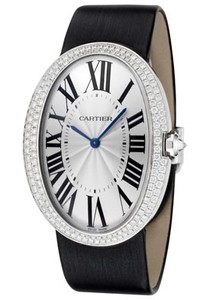 Cartier Baignoire Large (WG-Diamonds / Silver/ Fabric)