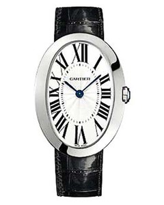 Cartier Baignoire Large (WG / Silver/ Leather)