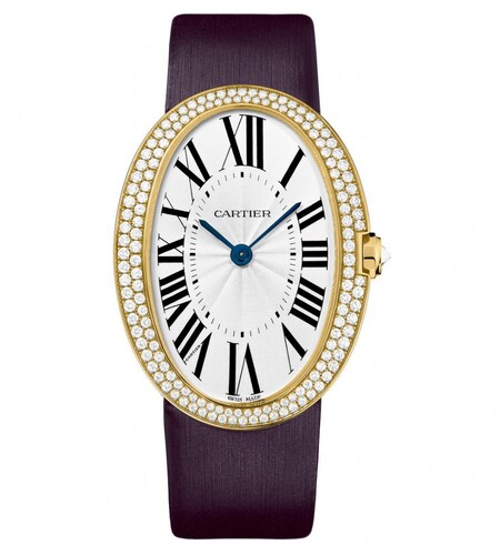 Cartier Baignoire Large (YG-Diamonds / Silver/ Fabric)