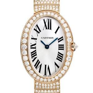 Cartier Baignoire Small Pink Gold (PG-Diamonds / Silver / PG-Diamond Bracelet)