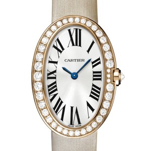 Cartier Baignoire Small (RG-Diamonds / Silver/ Fabric)