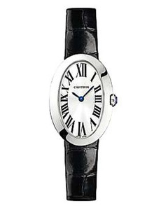 Cartier Baignoire Small (WG / Silver/ Leather)
