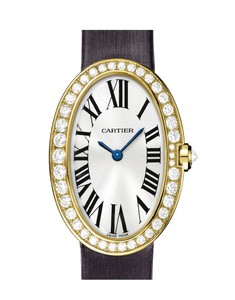 Cartier Baignoire Small (YG-Diamonds / Silver/ Fabric)
