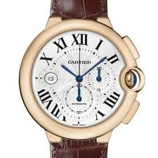 Cartier Ballon Bleu Extra Large Chronograph (RG / Silver/ Leather)