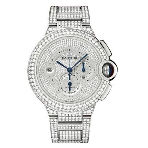 Cartier Ballon Bleu Extra Large Chronograph (WG-Diamonds/ Diamonds /WG-Diamonds)