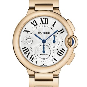 Cartier Ballon Bleu Large Chronograph (RG / Silver/ RG)