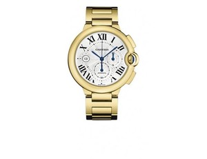 Cartier Ballon Bleu Large Chronograph (YG / Silver/ YG)