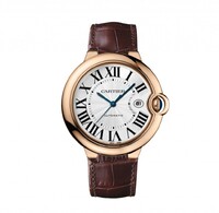 Cartier Ballon Bleu Large (RG /Silver/ Croc Strap)