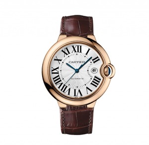 Cartier Ballon Bleu Large (RG /Silver/ Croc Strap)