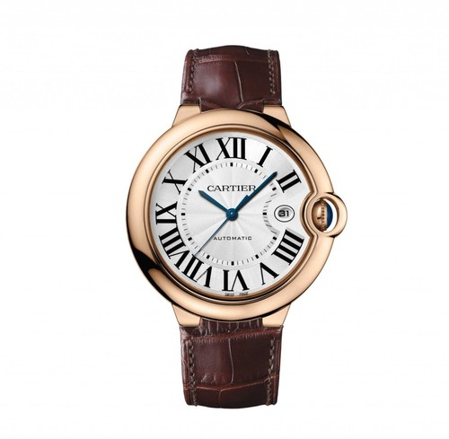 Cartier Ballon Bleu Large (RG /Silver/ Croc Strap)