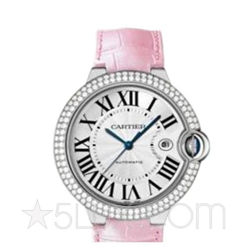 Cartier Ballon Bleu Large (WG- Diamonds / Silver/ Leather)