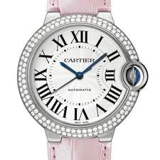 Cartier Ballon Bleu Medium (WG- Diamonds / Silver/ Leather)