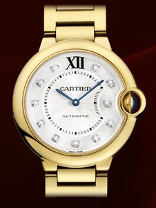 Cartier Ballon Bleu Medium (YG / Silver-Diamonds / PG Bracelet)