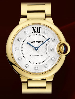 Cartier Ballon Bleu Medium (YG / Silver-Diamonds / PG Bracelet)