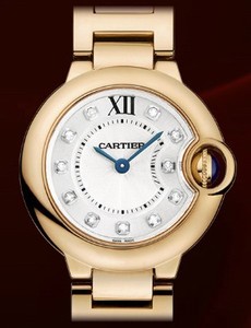 Cartier Ballon Bleu Small (PG / Silver-Diamonds / PG Bracelet)